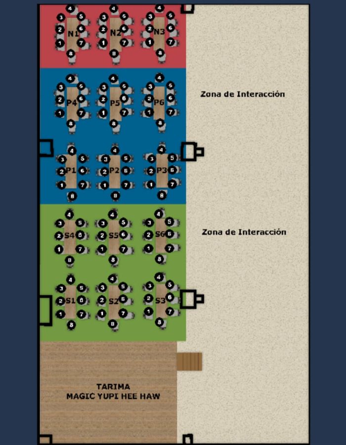 Mapa posición real asientos Magic